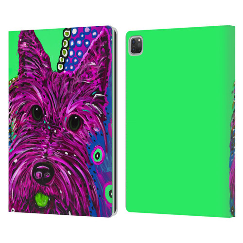 Mad Dog Art Gallery Dogs Scottie Leather Book Wallet Case Cover For Apple iPad Pro 13 M4 2024