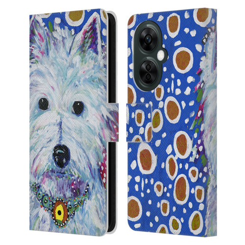 Mad Dog Art Gallery Dogs Westie Leather Book Wallet Case Cover For OnePlus Nord CE 3 Lite 5G
