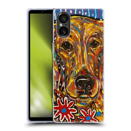 Mad Dog Art Gallery Dog 5 Golden Retriever Soft Gel Case for Sony Xperia 5 V 5G