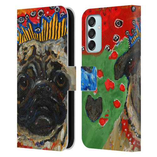 Mad Dog Art Gallery Dogs Pug Leather Book Wallet Case Cover For Samsung Galaxy M15/F15 5G