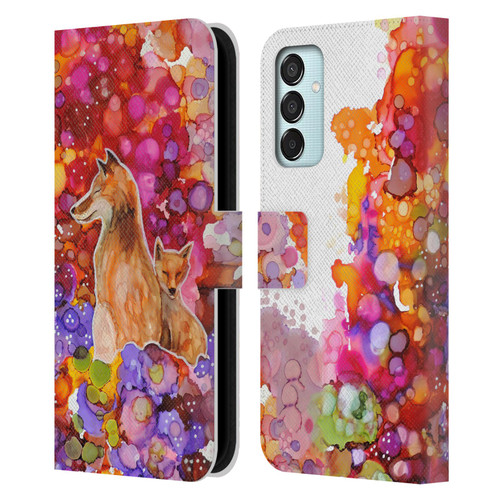 Sylvie Demers Nature Mother Fox Leather Book Wallet Case Cover For Samsung Galaxy M15/F15 5G