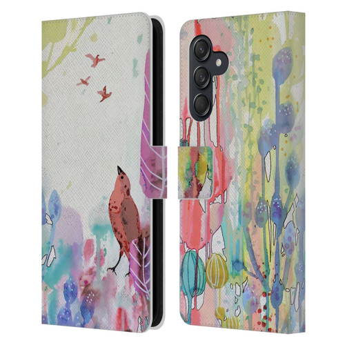 Sylvie Demers Nature Wings Leather Book Wallet Case Cover For Samsung Galaxy M55 5G
