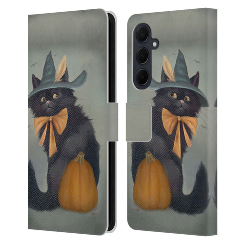 Ash Evans Black Cats 2 Familiar Feeling Leather Book Wallet Case Cover For Samsung Galaxy A35 5G