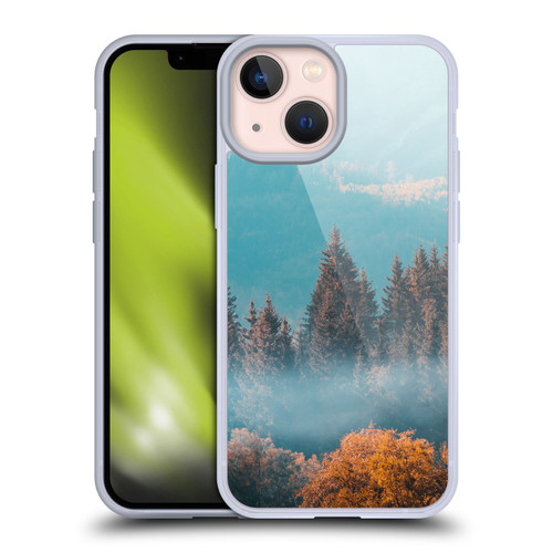 Patrik Lovrin Magical Foggy Landscape Autumn Forest Soft Gel Case for Apple iPhone 13 Mini