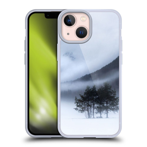 Patrik Lovrin Magical Foggy Landscape Fog, Mountains And A Tree Soft Gel Case for Apple iPhone 13 Mini