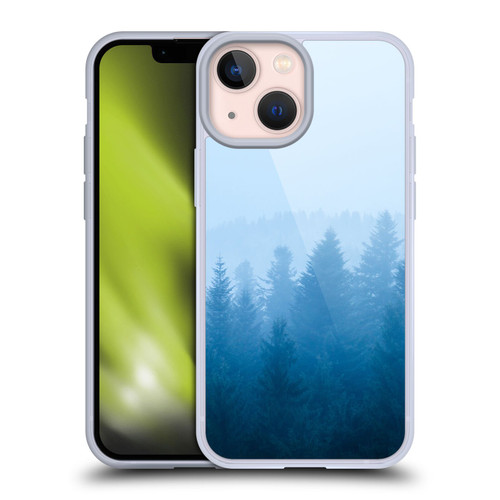 Patrik Lovrin Magical Foggy Landscape Fog Over Forest Soft Gel Case for Apple iPhone 13 Mini