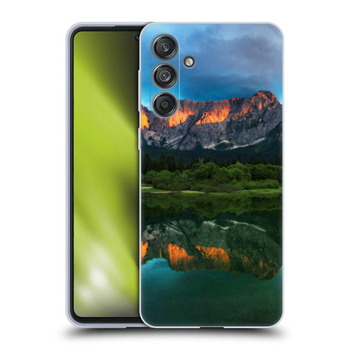 Patrik Lovrin Magical Lakes Burning Sunset Over Mountains Soft Gel Case for Samsung Galaxy M55 5G