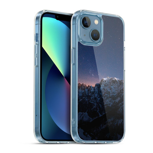 Patrik Lovrin Night Sky Stars Above Mountains Soft Gel Case for Apple iPhone 13 Mini & MagSafe