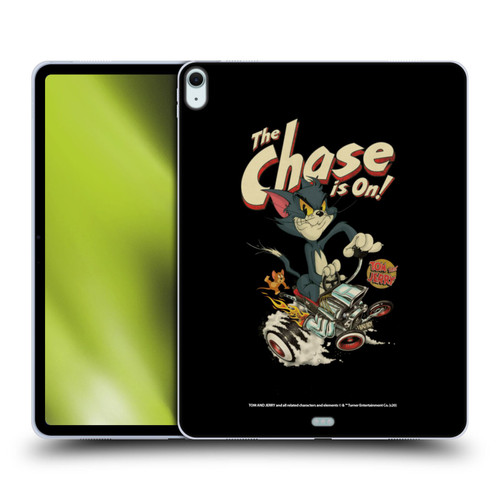 Tom and Jerry Typography Art The Chase Is On Soft Gel Case for Apple iPad Air 13 2024