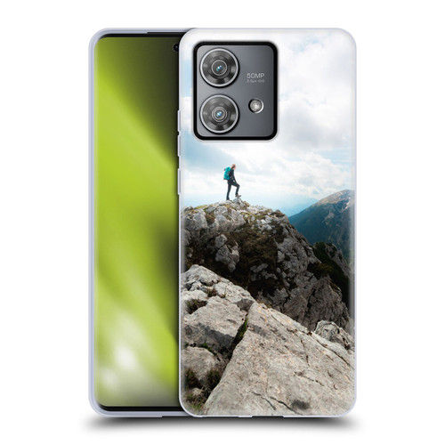 Patrik Lovrin Wanderlust Looking Over New Adventures Soft Gel Case for Motorola Edge 40 Neo 5G