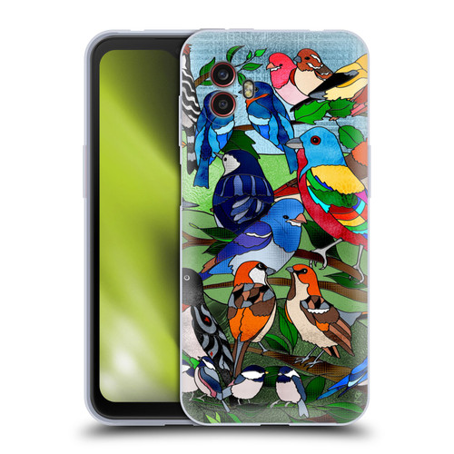 Suzan Lind Birds Stained Glass Soft Gel Case for Samsung Galaxy Xcover6 Pro/Pro2