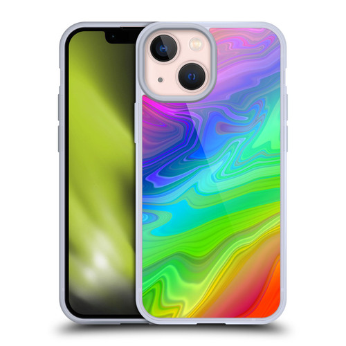 Suzan Lind Marble Rainbow Soft Gel Case for Apple iPhone 13 Mini