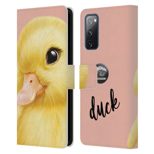 Animal Club International Faces Duck Leather Book Wallet Case Cover For Samsung Galaxy S20 FE / 5G
