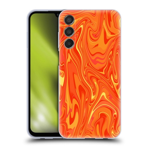 Suzan Lind Marble 2 Orange Soft Gel Case for Samsung Galaxy M15/F15 5G