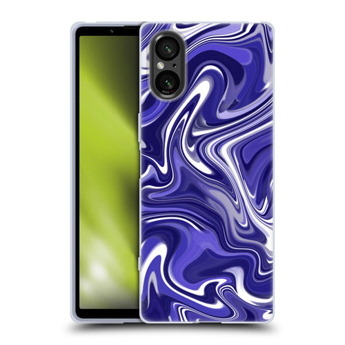 Suzan Lind Marble 2 Dark Violet Soft Gel Case for Sony Xperia 5 V 5G
