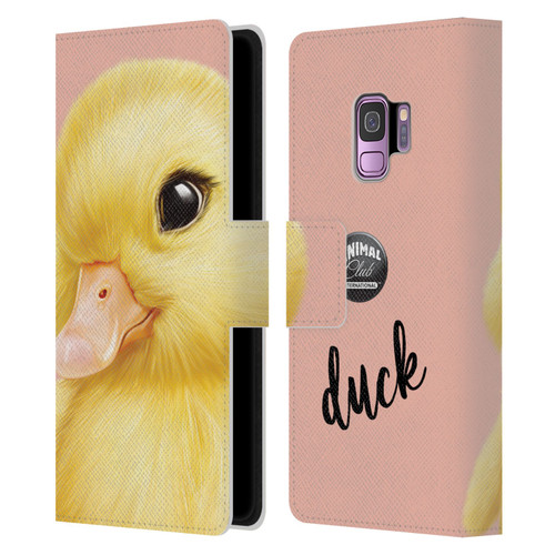 Animal Club International Faces Duck Leather Book Wallet Case Cover For Samsung Galaxy S9