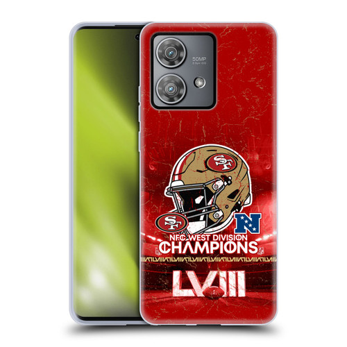 NFL 2024 Division Champions NFC Helmet 49ers Soft Gel Case for Motorola Edge 40 Neo 5G