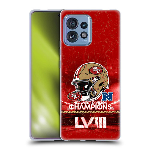 NFL 2024 Division Champions NFC Helmet 49ers Soft Gel Case for Motorola Moto Edge 40 Pro