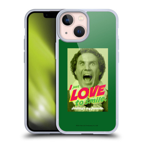 Elf Movie Graphics 1 I Love To Smile Soft Gel Case for Apple iPhone 13 Mini