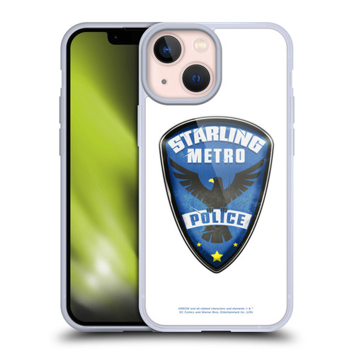 Arrow TV Series Graphics Starling Police Badge Soft Gel Case for Apple iPhone 13 Mini