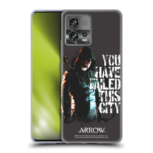 Arrow TV Series Graphics You Have Failed This City Soft Gel Case for Motorola Moto Edge 30 Fusion