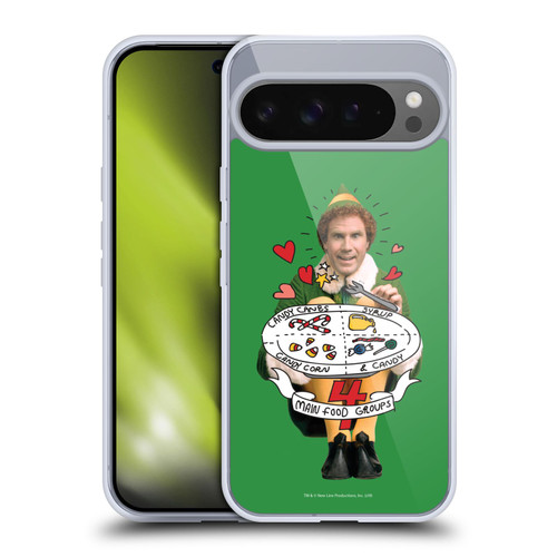 Elf Movie Graphics 2 Buddy Food Groups Soft Gel Case for Google Pixel 9 Pro XL