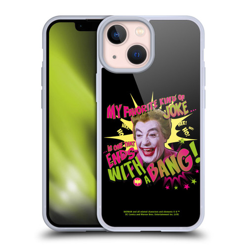 Batman TV Series Character Art Joker With A Bang Soft Gel Case for Apple iPhone 13 Mini