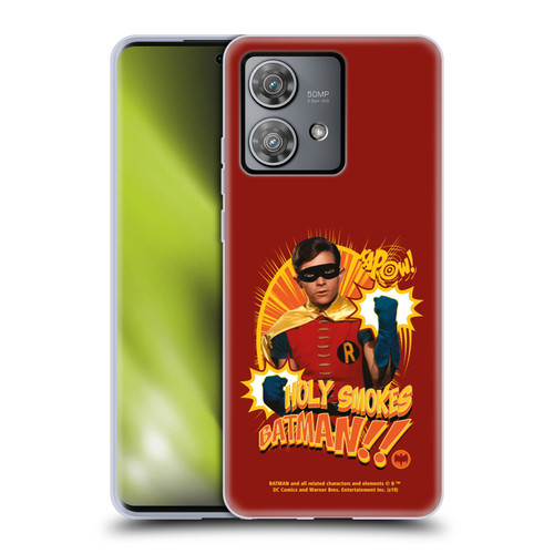 Batman TV Series Character Art Robin Holy Smokes Soft Gel Case for Motorola Edge 40 Neo 5G