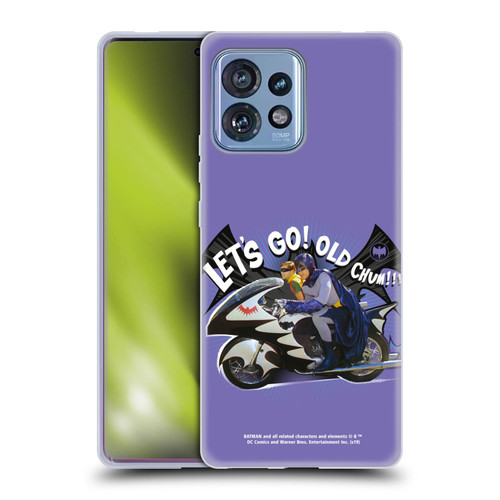 Batman TV Series Character Art Batcycle Let's Go Soft Gel Case for Motorola Moto Edge 40 Pro