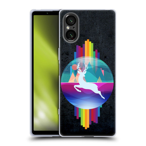 Dave Loblaw Contemporary Art Deer In Dome Soft Gel Case for Sony Xperia 5 V 5G