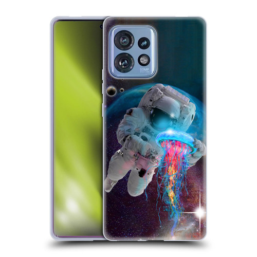 Dave Loblaw Jellyfish Astronaut And Jellyfish Soft Gel Case for Motorola Moto Edge 40 Pro