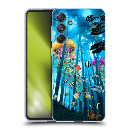 Dave Loblaw Jellyfish Electric Jellyfish In A Mist Soft Gel Case for Samsung Galaxy M55 5G