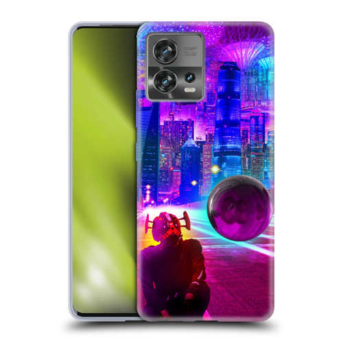 Dave Loblaw Sci-Fi And Surreal Synthwave Street Soft Gel Case for Motorola Moto Edge 30 Fusion