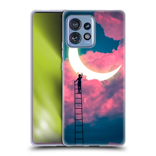 Dave Loblaw Sci-Fi And Surreal Boy Painting Moon Clouds Soft Gel Case for Motorola Moto Edge 40 Pro
