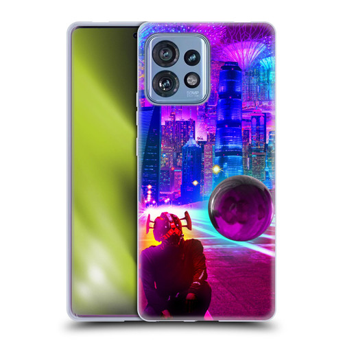 Dave Loblaw Sci-Fi And Surreal Synthwave Street Soft Gel Case for Motorola Moto Edge 40 Pro