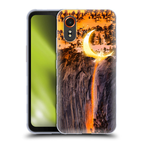 Dave Loblaw Sci-Fi And Surreal Fire Canyon Moon Soft Gel Case for Samsung Galaxy Xcover7 5G