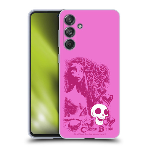 Corpse Bride Key Art Pink Distressed Look Soft Gel Case for Samsung Galaxy M55 5G