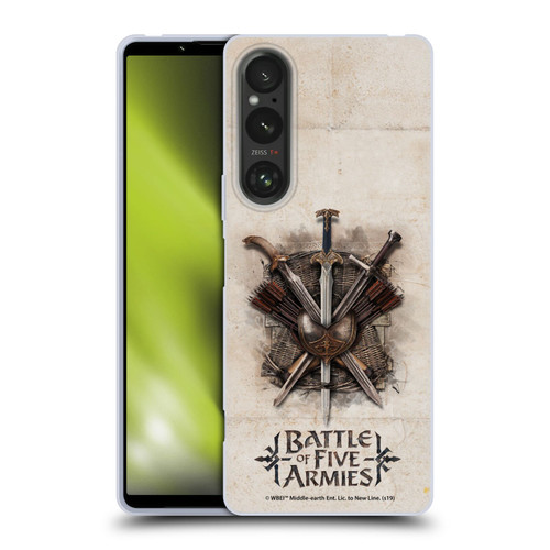 The Hobbit The Battle of the Five Armies Graphics Battle Swords Soft Gel Case for Sony Xperia 1 V 5G