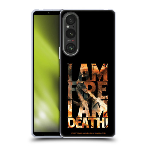 The Hobbit The Battle of the Five Armies Graphics Smaug Fire Soft Gel Case for Sony Xperia 1 V 5G
