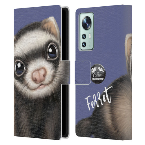 Animal Club International Faces Ferret Leather Book Wallet Case Cover For Xiaomi 12