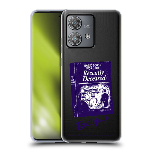 Beetlejuice Graphics Handbook Soft Gel Case for Motorola Edge 40 Neo 5G