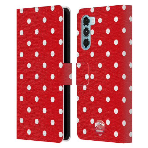 Animal Club International Patterns Polka Dots Red Leather Book Wallet Case Cover For Motorola Edge S30 / Moto G200 5G