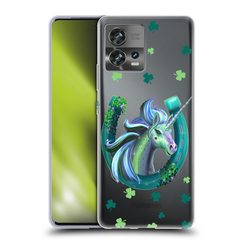 Rose Khan Unicorn Horseshoe Green Shamrock Soft Gel Case for Motorola Moto Edge 30 Fusion