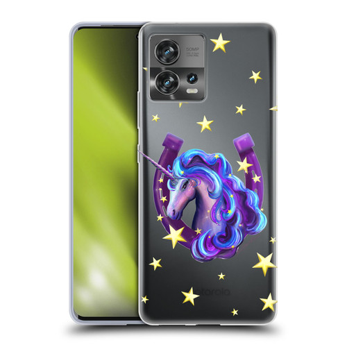 Rose Khan Unicorn Horseshoe Stars Soft Gel Case for Motorola Moto Edge 30 Fusion