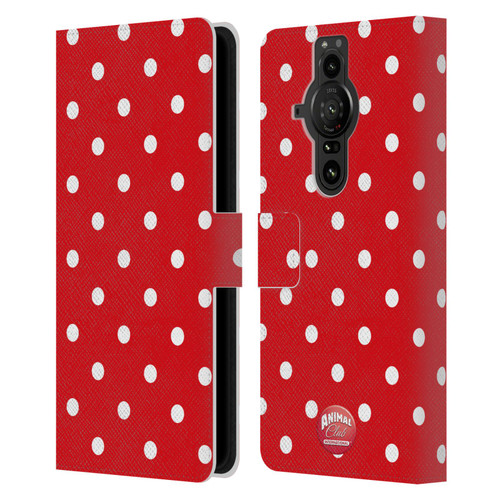 Animal Club International Patterns Polka Dots Red Leather Book Wallet Case Cover For Sony Xperia Pro-I