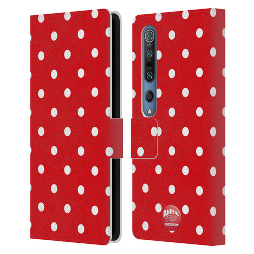 Animal Club International Patterns Polka Dots Red Leather Book Wallet Case Cover For Xiaomi Mi 10 5G / Mi 10 Pro 5G