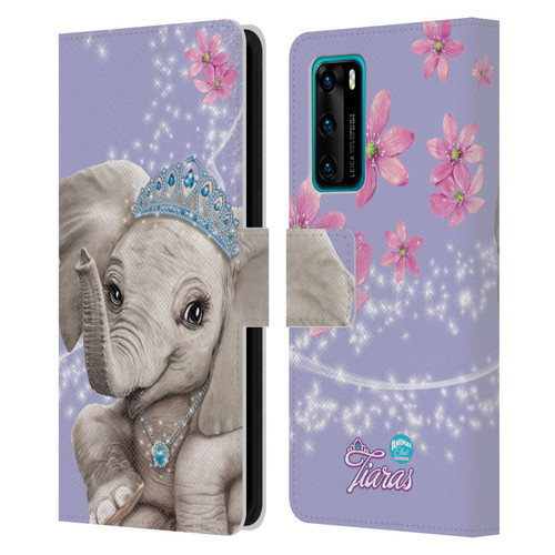 Animal Club International Royal Faces Elephant Leather Book Wallet Case Cover For Huawei P40 5G