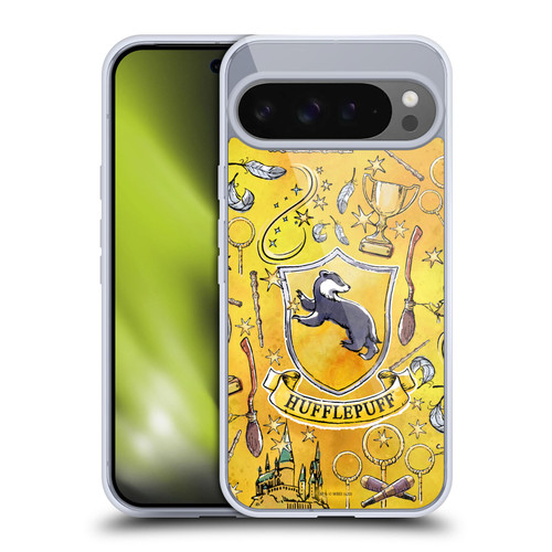 Harry Potter Deathly Hallows XIII Hufflepuff Pattern Soft Gel Case for Google Pixel 9 Pro XL