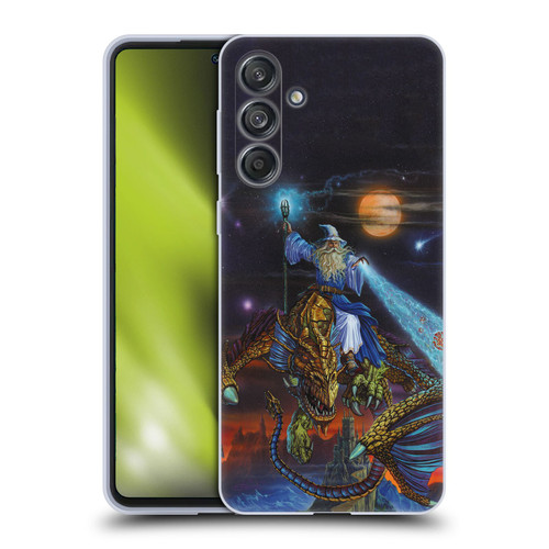 Ed Beard Jr Dragon Friendship Twilight Tempest Soft Gel Case for Samsung Galaxy M55 5G