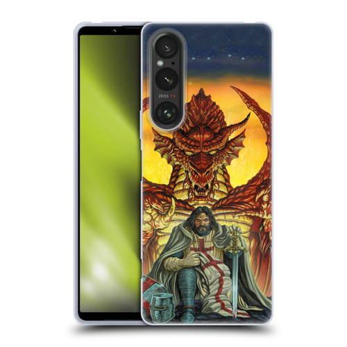 Ed Beard Jr Dragon Friendship Knight Templar Soft Gel Case for Sony Xperia 1 V 5G